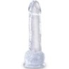 KING COCK - CLEAR PENE REALÍSTICO CON TESTÍCULOS 15.2 CM TRANSPARENTE