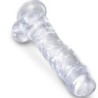 KING COCK - CLEAR PENE REALÍSTICO CON TESTÍCULOS 16.5 CM TRANSPARENTE