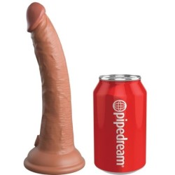 KING COCK - ÉLITE DILDO REALÍSTICO SILICONA 17.8 CM CARAMELO