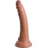 KING COCK - ÉLITE DILDO REALÍSTICO SILICONA 17.8 CM CARAMELO