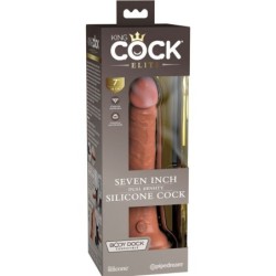 KING COCK - ÉLITE DILDO REALÍSTICO SILICONA 17.8 CM CARAMELO