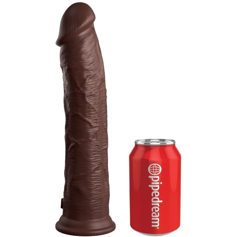 KING COCK - ÉLITE DILDO REALÍSTICO SILICONA 28 CM MARRON