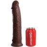 KING COCK - ÉLITE DILDO REALÍSTICO SILICONA 28 CM MARRON