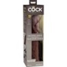 KING COCK - ÉLITE DILDO REALÍSTICO SILICONA 28 CM MARRON