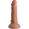 KING COCK - ÉLITE DILDO REALÍSTICO VIBRADOR & SILICONA 15.2 CM CARAMELO