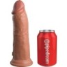 KING COCK - ÉLITE DILDO REALÍSTICO VIBRADOR & SILICONA 20.3 CM CARAMELO