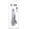 KING COCK - CLEAR DILDO CON TESTÍCULOS 15.2 CM TRANSPARENTE