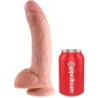 KING COCK - 9 PENE REALÍSTICO NATURAL 22.9 CM