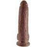 KING COCK - 9 PENE REALÍSTICO MARRÓN 22.9 CM
