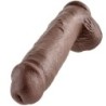 KING COCK - 11 PENE REALÍSTICO MARRÓN 28 CM
