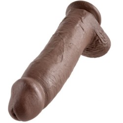 KING COCK - 12 PENE REALÍSTICO MARRÓN 30.48 CM