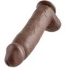 KING COCK - 12 PENE REALÍSTICO MARRÓN 30.48 CM