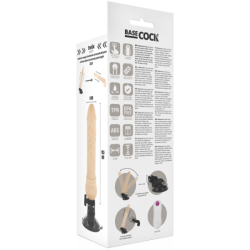 BASECOCK - VIBRADOR REALÍSTICO CONTROL REMOTO NATURAL 19.5 CM -O- 4 CM