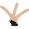 BASECOCK - VIBRADOR REALÍSTICO ARTICULABLE CONTROL REMOTO NATURAL 18.5 CM -O- 4 CM