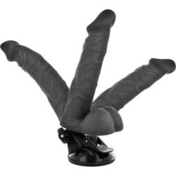 BASECOCK - VIBRADOR REALÍSTICO ARTICULABLE CONTROL REMOTO NEGRO 20 CM -O- 4.5 CM