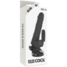 BASECOCK - VIBRADOR REALÍSTICO CONTROL REMOTO NEGRO 18.5 CM -O- 4CM