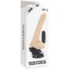 BASECOCK - VIBRADOR REALÍSTICO CONTROL REMOTO NATURAL CON TESTÍCULOS 20 CM -O- 4 CM