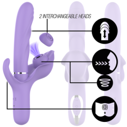 INTENSE - BILLIE VIBRADOR MULTIFUNCIÓN RECARGABLE ONDAS ESTIMULADORAS CON PULSADOR MORADO