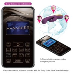 PRETTY LOVE - LIAM VIBRADOR RABBIT & PUNTO G CONTROLADO POR APP LILA