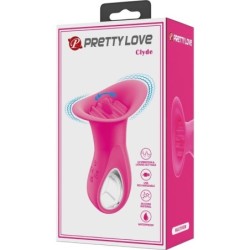 PRETTY LOVE - CLYDE VIBRADOR ORAL LENGUA VIBRADORA 12 VIBRACIONES ROSA
