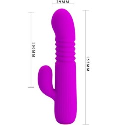 PRETTY LOVE - LEOPOLD VIBRADOR 4 VIBRACIONES 4 MODOS EMPUJE MORADO