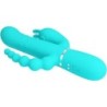 PRETTY LOVE - CAMMY TRIPLE VIBRADOR RABBIT MULTIFUNCIÓN 4 EN 1 AZUL