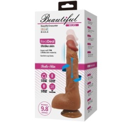 BAILE - BEAUTIFUL WILKS VIBRADOR REALÍSTICO DE 5 CONFIGURACIONES 25 CM MULATO