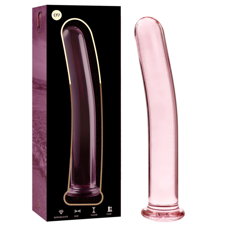 NEBULA SERIES BY IBIZA - MODELO 9 DILDO CRISTAL ROSA 15.5 CM -O- 2.5 CM