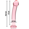 NEBULA SERIES BY IBIZA - MODELO 11 DILDO CRISTAL ROSA 16 CM -O- 3 CM