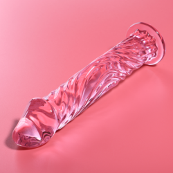 NEBULA SERIES BY IBIZA - MODELO 12 DILDO CRISTAL ROSA 17 CM -O- 3.5 CM