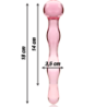 NEBULA SERIES BY IBIZA - MODELO 13 DILDO CRISTAL ROSA 18 CM -O- 3.5 CM