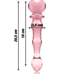 NEBULA SERIES BY IBIZA - MODELO 21 DILDO CRISTAL ROSA 20.5 CM -O- 3.5 CM