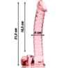 NEBULA SERIES BY IBIZA - MODELO 23 DILDO CRISTAL ROSA 21.5 CM -O- 4 CM
