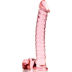 NEBULA SERIES BY IBIZA - MODELO 23 DILDO CRISTAL ROSA 21.5 CM -O- 4 CM