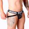 MACHO - MX25NC JOCK CUERO NEGRO L