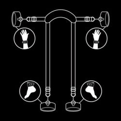 FETISH SUBMISSIVE - POSICIÓN MASTER CON 4 ESPOSAS CON FORRO DE NEOPRENO