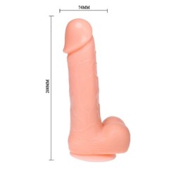 BAILE - DONG DILDO REALÍSTICO VIBRACIÓN Y ROTACIÓN 20 CM