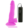DIVERSIA - DILDO REALÍSTICO FLEXIBLE CON VIBRACIÓN LILA 18 CM -O- 4 CM