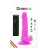 DIVERSIA - DILDO REALÍSTICO FLEXIBLE CON VIBRACIÓN LILA 18 CM -O- 4 CM