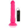 DIVERSIA - DILDO REALÍSTICO FLEXIBLE CON VIBRACIÓN ROSA 21 CM -O- 4.9 CM