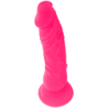 DIVERSIA - DILDO REALÍSTICO FLEXIBLE CON VIBRACIÓN ROSA 21 CM -O- 4.9 CM