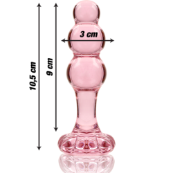 NEBULA SERIES BY IBIZA - MODELO 1 PLUG CRISTAL ROSA 10.5 CM -O- 3 CM