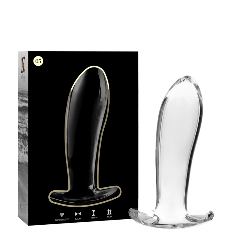 NEBULA SERIES BY IBIZA - MODELO 5 PLUG CRISTAL TRANSPARENTE 12.5 CM -O- 3.5 CM